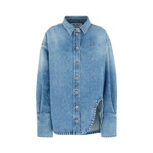 The Attico Loose-Fitting Denim Shirt With Clear Blue Wash - NWT